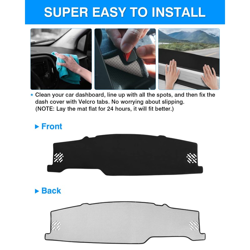 Autorder Dashboard Cover Mat for Rivian R1T 2022-2025 2026 Accessories