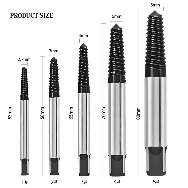 tiyiyok Schraubenausdreher, Ausdreher Set, Schraubenlöser, Screw Extractor, Schraubenabzieher, Entfernen Beschädigte