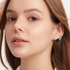 Women's Stud Earrings 925 Silver Dolphin / Snake / Baphomet Earrings Dolphin Jewellery Gothic Jewellery Gifts for Women, Sterling Silver, No Gemstone