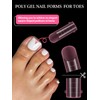 EBANKU Poly Gel Nail Forms for Toes, Pink Long Square