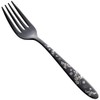 Todai Stainless Steel Seek Dessert Fork, Black Oxidized Rose, Made