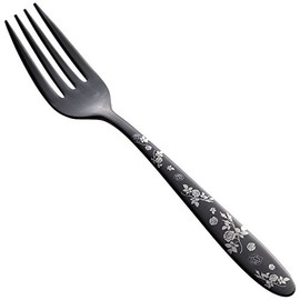 Todai Stainless Steel Seek Dessert Fork, Black Oxidized Rose, Made in Japan