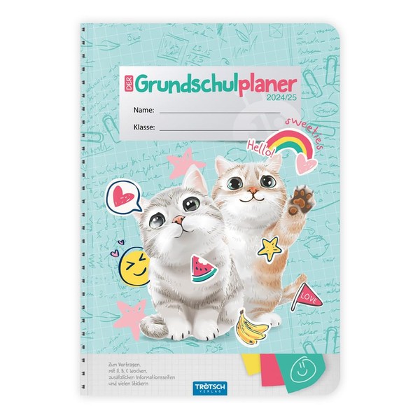 Trötsch Grundschulplaner So Sweet 24/25: Planer Schülerkalender Hausaufgabenheft Timer für