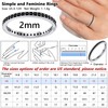 Silvora Dainty CZ Band Rings 2mm Thin Slim Ring Promise