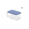 Rotho 2 Litre Rectangular Container with Blue Lid