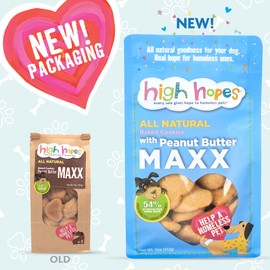 High Hopes - All Natural - Grain Free - 2-Pack Peanut Butter Maxx - Every Sale Gives Hope to A Homeless Pet