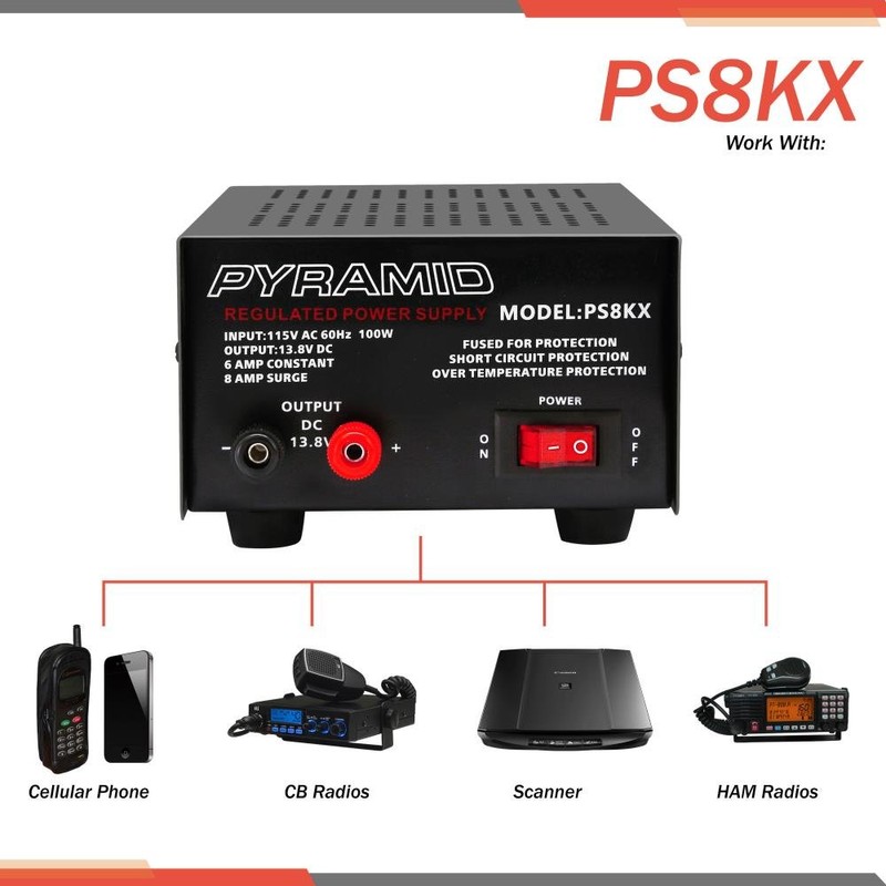 Pyramid Universal Compact Bench Power Supply - 6 Amp Linear