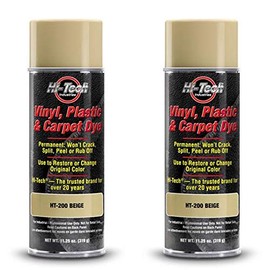 HI-TECH Vinyl, Plastic, Carpet Dye | Leather, Upholstery, Fabric Paint, Beige (2 Pack)