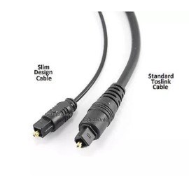 CablesOnline 50ft Fiber Optical Toslink to Toslink 2.2mm Digital Audio Slim Type Cable