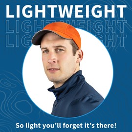 TrailHeads Race Day Performance Running Hat | The Lightweight, Quick Dry, Sport Cap for Men - Orange Peel