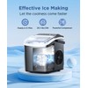 COWSAR Ice Maker Countertop, Stainless Steel Portable Ice Maker Machine