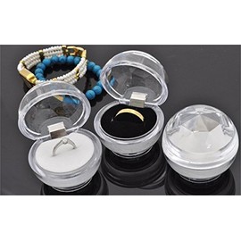 PLATA Ring Storage Box [Black] Crystal Paper Box Included