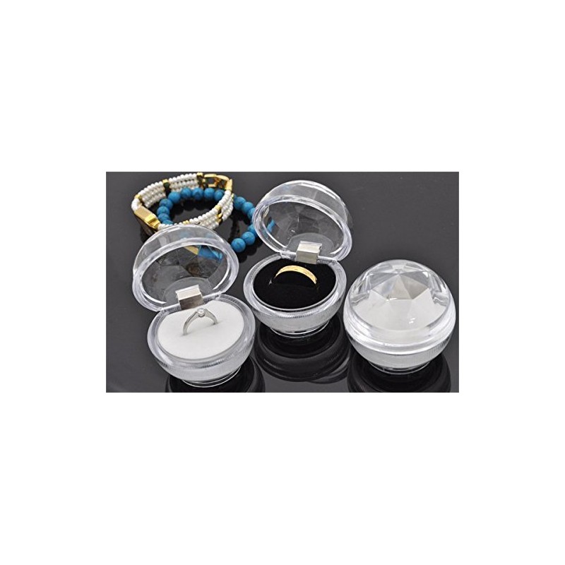 PLATA Ring Storage Box [Black] Crystal Paper Box Included