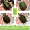 Turtle Brush with Suction Cup for Tank Scratches Back Brush
