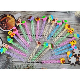 24 Packs Bulk Mini Turtle Ocean Animal Bubble Wands,School Student Summer Holiday Party Supply,Birthday Party Favors