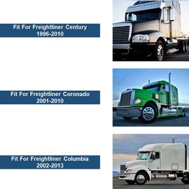 High Soar Chrome Door Mirror Covers Pair for Freightliner Columbia Trucks 2005-2015 (Driver and Passenger Side)