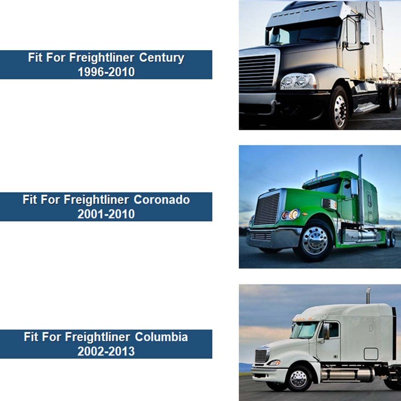 High Soar Chrome Door Mirror Covers Pair for Freightliner Columbia