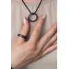 Genuine Magnetic Hematite Rings, 3 Rings in Each Order, Black