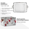 senya Christmas Storage Basket, Christmas Snowflakes Balls Pattern Foldable Fabric
