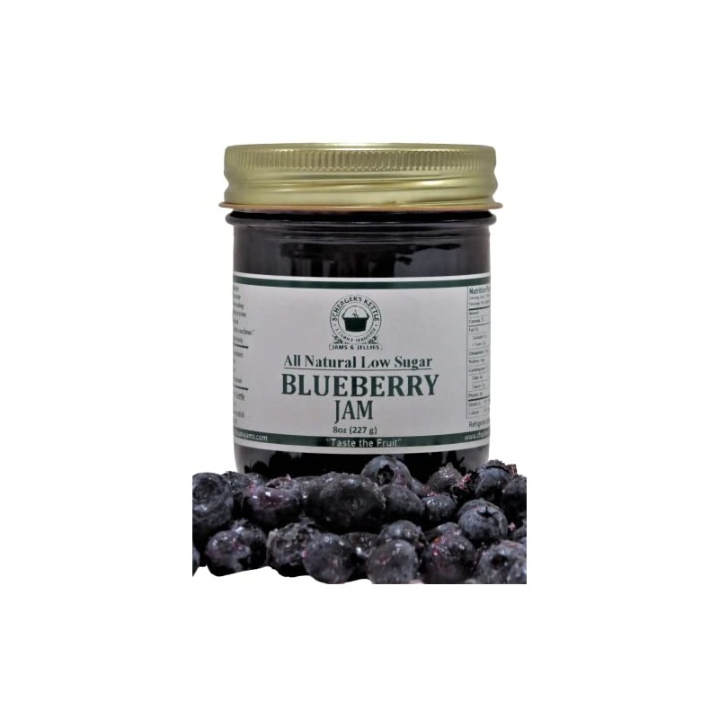 Blueberry Jam, All Natural/Low Sugar, 8 oz