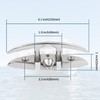 MEMUME Folding Boat Cleats 5 inch 6 inch 316 Stainless