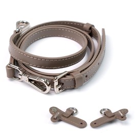 DOSIBAG Leather Replacement Straps for Le Pliage Mini Pouch Bags, Adjustable Crossbody & Shoulder Handbag Straps for Women (taupe)