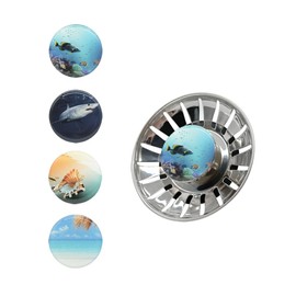 Kitchen Sink Strainer Plug, Stainless Steel, Interchangeable Emoji Design (bh-78mm)