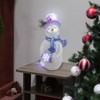 Alpine Corporation SKY560HH-S, Lavender Winter Snowman Statue w/Hand Muff, Twinkle