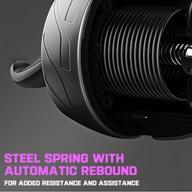 Upgraded and Widened Ab Roller Wheel with Knee Pad Mat,Automatic Rebound Abdominal Wheel Abs Workout Equipment,Home Gym Equipment,No Noise Ab Wheel for Men&Women Abdominal-Purple