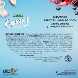 Shampoo Caprice Naturals Frutos Y Agua De Coco De 760 Ml