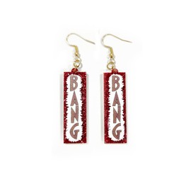 Western Earrings Cowgirl Cowboy Acrylic Drop Dangle Earrings Bling Shiny Accessories Earring for Concert Outfits, Pink