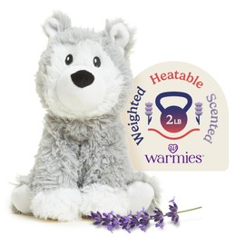 Warmies Microwavable & Stuffed Animals, Husky - Heated Stuffed Animal Plushie for Warmth & Comfort - Cute Soft Plush Toys for Adults & Children (Boys, Girls, Babies & Toddlers)