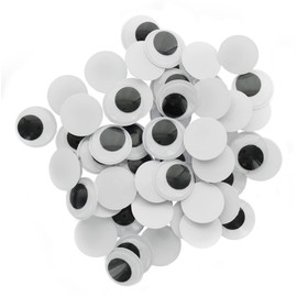 Essentials by Leisure Arts Eyes Paste On Moveable 20mm Black 56pc Googly Eyes, Google Eyes for Crafts, Big Googly Eyes for Crafts, Wiggle Eyes, Craft Eyes
