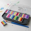Maquillaje Artístico 12 Arcoíris Pinta Cara Pincel Base Agua