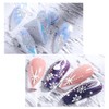 Christmas Nail Art Stickers Decals 5D Embossed Xmas White Snowflake