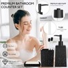 XLHOMO Bathroom Set - Black Bathroom Accessories Set, 5PCS Ceramic