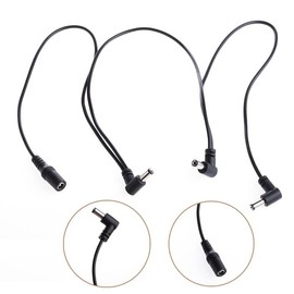 MODOVER 1 to 3-Way Guitar Pedal Power Splitter Cable, Daisy Chain Power Cable DC5521 9V 2A, Right Angle Connector, 2.6 Ft Multi-Link Power Cord