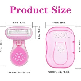 Mini Travel Razor For Women, 5-Blade Sensitive Safety Body Razors, Travel Essentials Shave Kit For Legs Hands Arm Smooth Skin