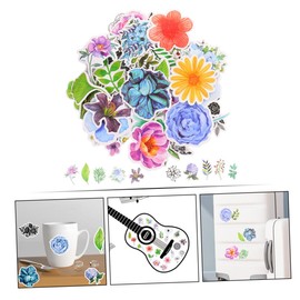 FUNOMOCYA Flower Stickers Pack 100pcs Plant Themed Scrapbook Supplies Perfect for Journaling Scrapbooking