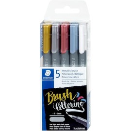 STAEDTLER - Bolígrafos de pincel metálico, 5 unidades