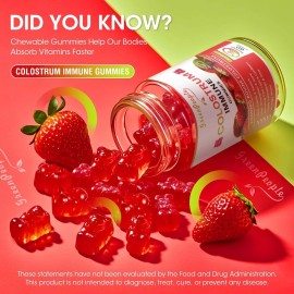 Green People Colostrum Gummies Vitamin for Women & Men for Hair Skin Nails,Immue Support