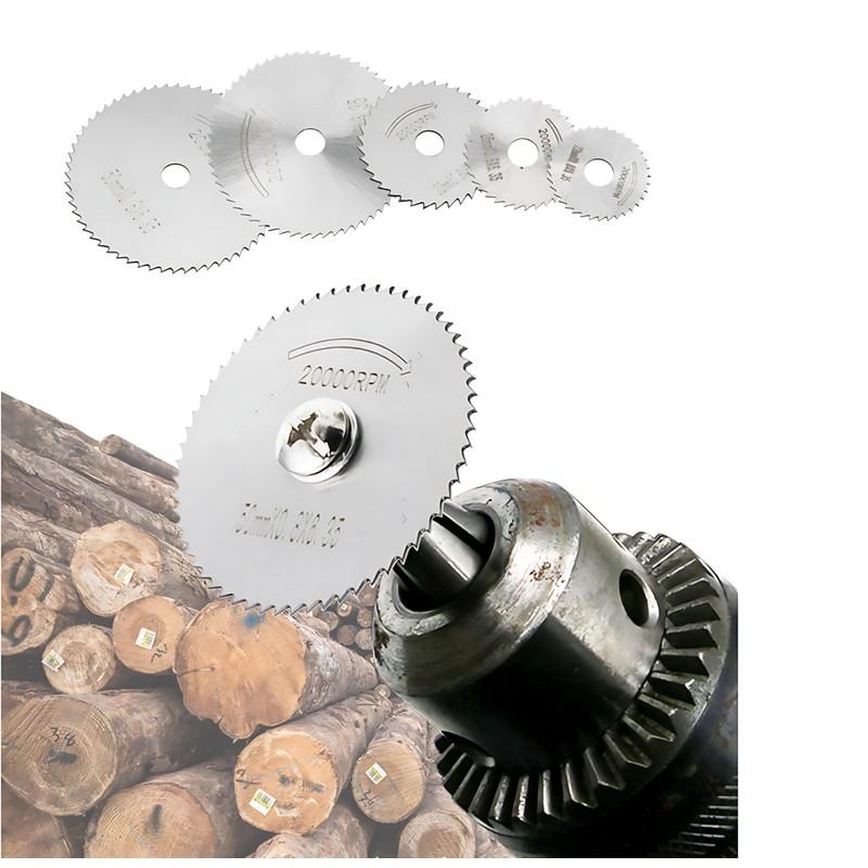 AMSAMOTION High Speed Steel Rotary Tool Blades; 8 Small Circular