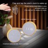 Digital Alarm Clock Round LED Voice Control Brightness Adjustable 12h