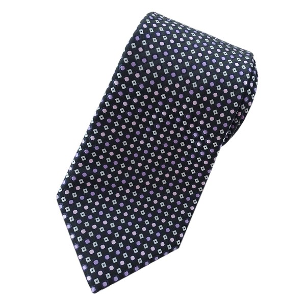 Extra Long Microfibre Tie Black/Mulit-Color Polyester XL Men's Necktie 63"