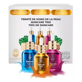 Cleoskin 3 Sueros Faciales Serum Vitamina C Ácido Hialurónico Retinol