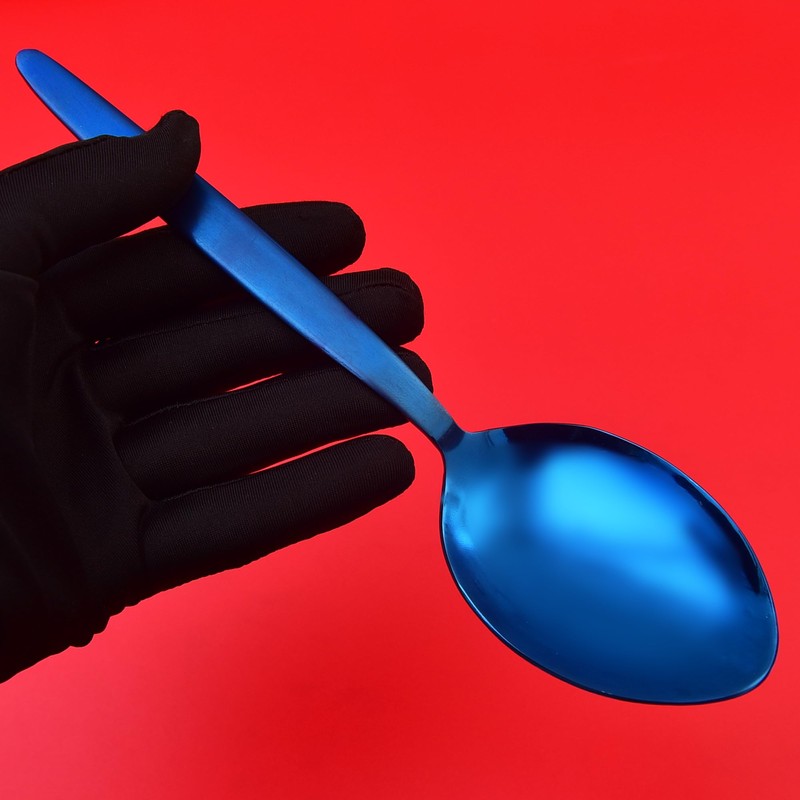 BNAZIND Gray Kunz Spoons Serving Spoon 18/10 Stainless Steel Titanium
