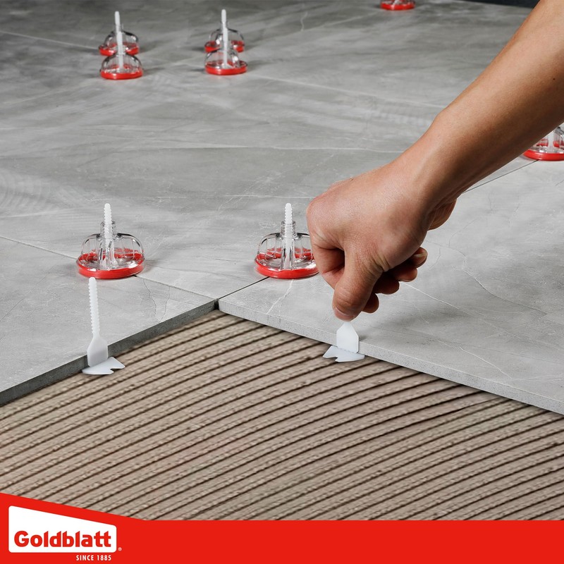 Goldblatt Tile Leveling System, 250pcs 1/16" Tile Spacers & 100pcs