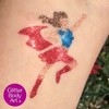 Superhero themed Glitter Tattoo Stencils - Perfect for kids temporary