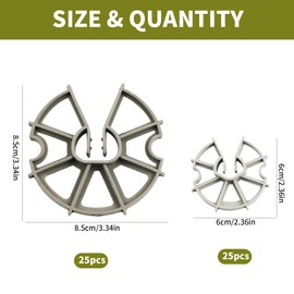Pack of 50 Reinforcement Wedges 60 mm - 85 mm, Spacers Vertical Reinforcement, Star Spacers, Reinforcement Wedges for Reinforcement Steel, Construction Site