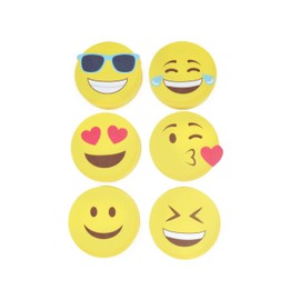 melii Fun Shaped Dish Cleaning Sponges 6-Pack - Super Absorbent - Emojis